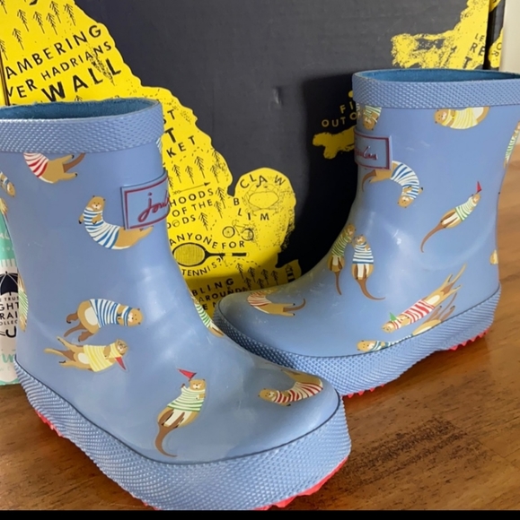joules Super Cute Otter Rain Boots Toddler Size 5 - Picture 12 of 15